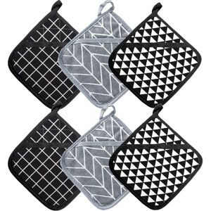 WOIYIC 392°F Heat Resistant Pot Holders and Oven Mitts, Thick Oven Mitts Set Recycled Cotton Filled, Kitchen Gloves for Cooking, Baking, 17cm x 17cm WOIYIC 392°F Heat Resistant Pot Holders and Oven Mitts, Thick Oven Mitts Set Recycled Cotton Filled, Kitchen Gloves for Cooking, Baking, 17cm x 17cm