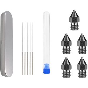 TLILY 3D Printer Cleaning Tool Set 0.4mm MK8 Hardened Steel Nozzle Cleaning Needle Combination With Storage Box (12 Pieces) TLILY 3D Printer Cleaning Tool Set 0.4mm MK8 Hardened Steel Nozzle Cleaning Needle Combination With Storage Box (12 Pieces)