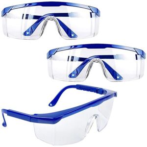 Linghhang - 3PCS Anti-Fog Protective Goggles Blue Frames uv Protection Glasses for Kids Adults with pc and Thicker Lenses for Outdoor Activities Linghhang - 3PCS Anti-Fog Protective Goggles Blue Frames uv Protection Glasses for Kids Adults with pc and Thicker Lenses for Outdoor Activities