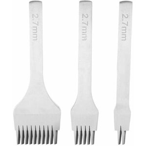 HOOPZI 3PCS diy Leather Tool Kit Punch Leather Craft Claw Punch Prong Tool White Steel 2/5/10 Craft Lacing Sewing Scissor Set Prong 2.7mm 3.0mm 3.38mm HOOPZI 3PCS diy Leather Tool Kit Punch Leather Craft Claw Punch Prong Tool White Steel 2/5/10 Craft Lacing Sewing Scissor Set Prong 2.7mm 3.0mm 3.38mm