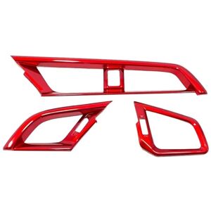 Tlily - 3PCS Red Central Control Outlet Air Vent Cover Trim abs Left Hand Drive for 10Th 2016 2017 2018 2019 Tlily - 3PCS Red Central Control Outlet Air Vent Cover Trim abs Left Hand Drive for 10Th 2016 2017 2018 2019