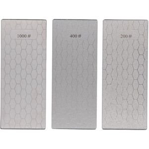 Groofoo - 3PCS Sharpening Stone with Non Slip Base 200 400 1000 Grit Knife Sharpening Stone for Kitchen Outdoor Groofoo - 3PCS Sharpening Stone with Non Slip Base 200 400 1000 Grit Knife Sharpening Stone for Kitchen Outdoor