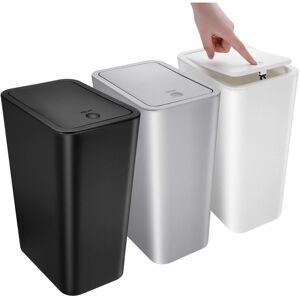 Tlily - 3Pcs Small Bathroom Trash Can with Lid - 2.6 Gallon Slim Garbage Bin for Kitchen/Bedroom/Office/Dorm Tlily - 3Pcs Small Bathroom Trash Can with Lid - 2.6 Gallon Slim Garbage Bin for Kitchen/Bedroom/Office/Dorm
