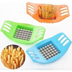 Ymyny - 3pcs Stainless Steel French Fry Cutter Potato Chip Cutter (Random Color) mumu Ymyny - 3pcs Stainless Steel French Fry Cutter Potato Chip Cutter (Random Color) mumu
