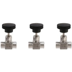 Tlily - 3X 1/4 Inch Equal Thread 304 Stainless Steel Flow Control Shut Off Needle Valve Tlily - 3X 1/4 Inch Equal Thread 304 Stainless Steel Flow Control Shut Off Needle Valve