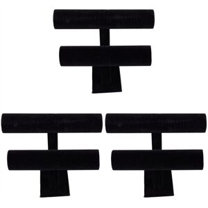 TLILY 3X 2-Tier Bangle Bracelet Display Holder T-Bar Stand Black TLILY 3X 2-Tier Bangle Bracelet Display Holder T-Bar Stand Black