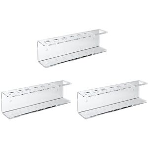 Tlily - 3X Acrylic Dry Erase Marker Holder Wall Mounted, Clear Eraser Organizer 6 Slots for School Office Tlily - 3X Acrylic Dry Erase Marker Holder Wall Mounted, Clear Eraser Organizer 6 Slots for School Office