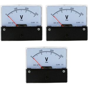 Tlily - 3X Rectangle Voltmeter DH670 Panel Meter Analog Voltage Measurement ac 0-300V Tlily - 3X Rectangle Voltmeter DH670 Panel Meter Analog Voltage Measurement ac 0-300V