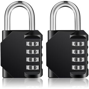 WOIYIC 4 Digit Code Lock, Locker Lock for Sports, School, College Locker Room, Code Lock for Locker, Garden Shed (2 Pieces, Black) WOIYIC 4 Digit Code Lock, Locker Lock for Sports, School, College Locker Room, Code Lock for Locker, Garden Shed (2 Pieces, Black)