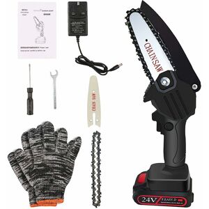 Briefness - Cordless Electric Chainsaw One-Hand Portable Electric Saw Rechargeable Brushless Chainsaw with Overheating Protection and Extra Chain Briefness - Cordless Electric Chainsaw One-Hand Portable Electric Saw Rechargeable Brushless Chainsaw with Overheating Protection and Extra Chain
