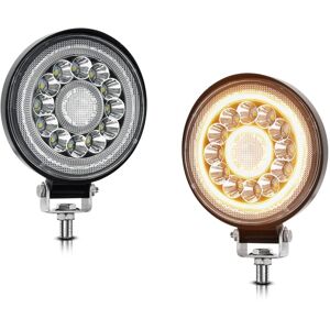 TLILY 4 Inch Round LED Offroad Lights, Tractor Work Lights 140W 14000lm 9-30V Off Road Driving Fog Light Pods TLILY 4 Inch Round LED Offroad Lights, Tractor Work Lights 140W 14000lm 9-30V Off Road Driving Fog Light Pods