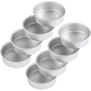 TLILY 4 Inch Small Cake Pan Set Of 8, Baking Round Cake Pans Tins Bakeware for Mini Cake Pizza, Quiche, Non & Healthy TLILY 4 Inch Small Cake Pan Set Of 8, Baking Round Cake Pans Tins Bakeware for Mini Cake Pizza, Quiche, Non & Healthy