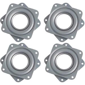 WOIYIC 4 Inch Square Rotating Turntable, 360 Degree, Ball Bearing Rotating, Galvanized Metal, Silent Swivel Plate, Optimal Flexibility for Display Stands, WOIYIC 4 Inch Square Rotating Turntable, 360 Degree, Ball Bearing Rotating, Galvanized Metal, Silent Swivel Plate, Optimal Flexibility for Display Stands,