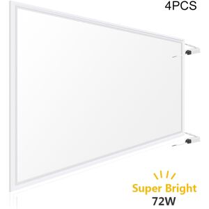 UNHO 4 Pack 1200 x 600mm 72 Watt led Ceiling Panel Light High Power 6500k Cool White UNHO 4 Pack 1200 x 600mm 72 Watt led Ceiling Panel Light High Power 6500k Cool White