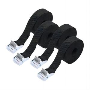 WOIYIC 4 Pack Ratchet Tie Down Straps, 1.5m x 25mm Heavy Duty Adjustable Tensioners for Motorcycles, Cargo, Trucks, Trailers, Luggage (Black) WOIYIC 4 Pack Ratchet Tie Down Straps, 1.5m x 25mm Heavy Duty Adjustable Tensioners for Motorcycles, Cargo, Trucks, Trailers, Luggage (Black)