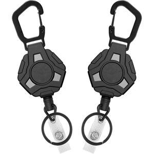 TLILY 4 Pack Retractable Keychain Heavy Duty, Badge Reels Retractable, Holder with Carabiner, 31.8Inch Coated Steel Cord TLILY 4 Pack Retractable Keychain Heavy Duty, Badge Reels Retractable, Holder with Carabiner, 31.8Inch Coated Steel Cord