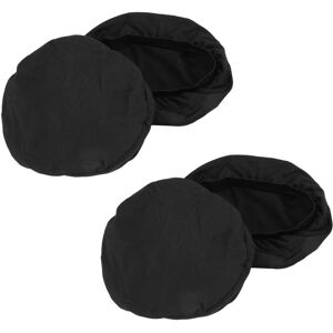 TLILY 4 Pack Round Bar Stool Covers - Super Soft and Washable Elastic Cushion Slipcover for 12-14 inch Chair-Black TLILY 4 Pack Round Bar Stool Covers - Super Soft and Washable Elastic Cushion Slipcover for 12-14 inch Chair-Black