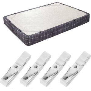 Linghhang - 4 Pack Short White) Bed Sheet Holder Straps - Adjustable Fitted Sheet Clips Bed Sheet Fastener Suspenders Elastic Gripper Holder Used for Linghhang - 4 Pack Short White) Bed Sheet Holder Straps - Adjustable Fitted Sheet Clips Bed Sheet Fastener Suspenders Elastic Gripper Holder Used for