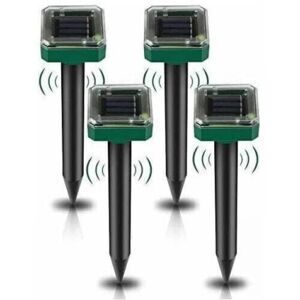 Cyslmuk - 4 Pack Solar Ultrasonic Mole Repellent, Solar Mouse Repeller Outdoor for Gardens Moles Voles Gophers Snakes or Other Rodents Cyslmuk - 4 Pack Solar Ultrasonic Mole Repellent, Solar Mouse Repeller Outdoor for Gardens Moles Voles Gophers Snakes or Other Rodents