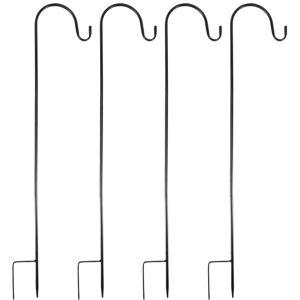 TLILY 4 Pcs Adjustable Shepherd Crook Hooks,Festoon Pole with Base,Garden Border Hook for String Lights,Flower Ball,Plant TLILY 4 Pcs Adjustable Shepherd Crook Hooks,Festoon Pole with Base,Garden Border Hook for String Lights,Flower Ball,Plant
