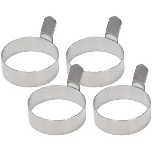 TLILY 4 Pcs Egg Frying Rings Stainless Steel Omelette Model Pancake Round Fried Poach Mould with Handle S TLILY 4 Pcs Egg Frying Rings Stainless Steel Omelette Model Pancake Round Fried Poach Mould with Handle S