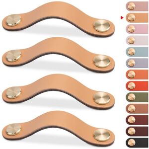BEIJIYI 4 Pcs Leather Furniture Handles, Cabinet Door Knobs, Leather Drawer Knobs, Vintage Furniture Handles for Cabinets, Dressers, Kitchen, Bathroom BEIJIYI 4 Pcs Leather Furniture Handles, Cabinet Door Knobs, Leather Drawer Knobs, Vintage Furniture Handles for Cabinets, Dressers, Kitchen, Bathroom
