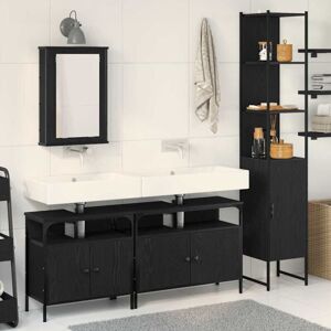 Vidaxl - Bathroom Furniture Set 4 pcs Black oak 33 x 33 x 185.5 cm Vidaxl - Bathroom Furniture Set 4 pcs Black oak 33 x 33 x 185.5 cm