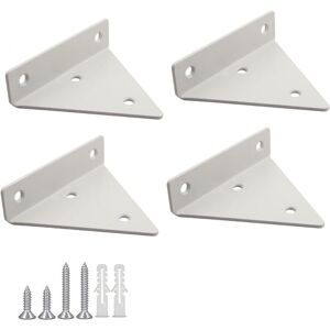 WOIYIC 4-Piece Floating Shelf Brackets, Metal Triangle Shelf Supports, Concealed Wall-Mounted Shelf Brackets with 16 Screws for Living Room, Bedroom, WOIYIC 4-Piece Floating Shelf Brackets, Metal Triangle Shelf Supports, Concealed Wall-Mounted Shelf Brackets with 16 Screws for Living Room, Bedroom,