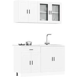 Vidaxl - 4 Piece Kitchen Cabinet Set Porto White Engineered Wood Vidaxl - 4 Piece Kitchen Cabinet Set Porto White Engineered Wood