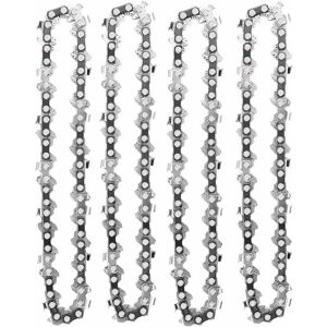 TRIMEC 4 Pièces Chaînes De Tronçonneuse 4 Pouces 1/4 Pouces Compatibles Mini Tronçonneuses électriques Sans Fil 4 Pouces 28 maillons d'entraînement 10cm TRIMEC 4 Pièces Chaînes De Tronçonneuse 4 Pouces 1/4 Pouces Compatibles Mini Tronçonneuses électriques Sans Fil 4 Pouces 28 maillons d'entraînement 10cm