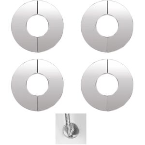 BEIJIYI 4 Pieces Stainless Steel Shower Hose Cover, Shower Mixer Rosette, for Faucets, Flexible Hoses, Inner Diameter 42mm, Silver BEIJIYI 4 Pieces Stainless Steel Shower Hose Cover, Shower Mixer Rosette, for Faucets, Flexible Hoses, Inner Diameter 42mm, Silver