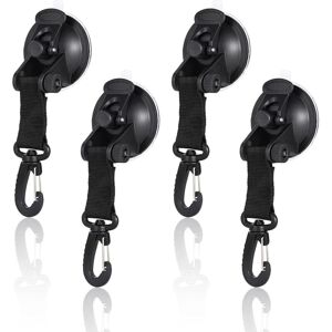 Linghhang - 4 Pieces Suction Cup Anchor Suction Cups Heavy Duty Suction Cup Anchor with Tie Down Hook Mount Suction Cup Awning for Side Tents Linghhang - 4 Pieces Suction Cup Anchor Suction Cups Heavy Duty Suction Cup Anchor with Tie Down Hook Mount Suction Cup Awning for Side Tents