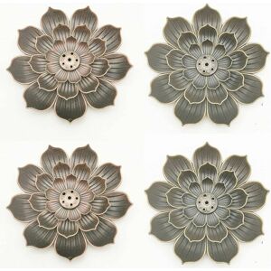 TRIMEC 4 Pièces Supports d'encens Lotus, Porte Encens Lotus, Bol d'encens Lotus, Accessoires de Bol D'encens en Feuille de Lotus pour Bâtons D'encens TRIMEC 4 Pièces Supports d'encens Lotus, Porte Encens Lotus, Bol d'encens Lotus, Accessoires de Bol D'encens en Feuille de Lotus pour Bâtons D'encens