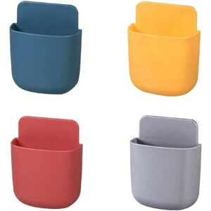 Alwaysh - 4 Pieces Wall Mounted Remote Control Holder Wall Mounted Remote Control Storage Box Self Adhesive Wall Mounted Mobile Phone Holder, 4 Colors Alwaysh - 4 Pieces Wall Mounted Remote Control Holder Wall Mounted Remote Control Storage Box Self Adhesive Wall Mounted Mobile Phone Holder, 4 Colors