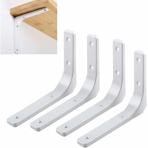 Héloise - 4 Pieces Wall Shelf Bracket, L-shaped Wall Shelf, Heavy Duty Bracket Fixing Bracket, 150 125mm, with Screws for Storage Shelf Book Shelf, Héloise - 4 Pieces Wall Shelf Bracket, L-shaped Wall Shelf, Heavy Duty Bracket Fixing Bracket, 150 125mm, with Screws for Storage Shelf Book Shelf,