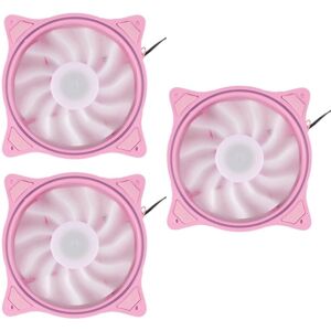 Tlily - 4 Pin 120mm Cool Fan Pc Fans 3 Aperture Interntl External Pink led Large Air Volume Silent for Cooling Pack Tlily - 4 Pin 120mm Cool Fan Pc Fans 3 Aperture Interntl External Pink led Large Air Volume Silent for Cooling Pack
