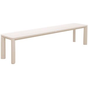 Sweeek - 4-seater aluminium garden bench, beige, 200 x 40 x 45 cm - Madison Sweeek - 4-seater aluminium garden bench, beige, 200 x 40 x 45 cm - Madison