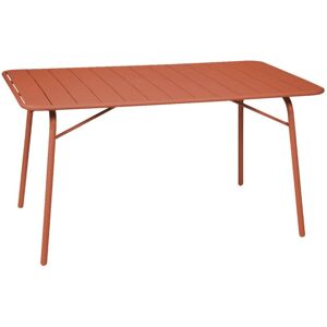 SWEEEK 4-seater metal folding garden table 140cm, Amelia 140cm, Terracotta, 141.2x80x72.5 cm SWEEEK 4-seater metal folding garden table 140cm, Amelia 140cm, Terracotta, 141.2x80x72.5 cm