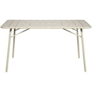 SWEEEK 4-seater metal folding garden table 140cm, Amelia 140cm, Beige, 141.2x80x72.5 cm SWEEEK 4-seater metal folding garden table 140cm, Amelia 140cm, Beige, 141.2x80x72.5 cm