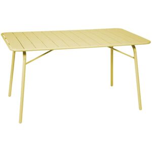 SWEEEK 4-seater metal folding garden table 140cm, Amelia 140cm, Yellow, 141.2x80x72.5 cm SWEEEK 4-seater metal folding garden table 140cm, Amelia 140cm, Yellow, 141.2x80x72.5 cm