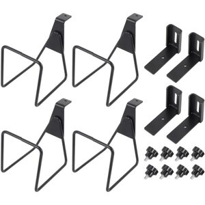 Groofoo - 4 Set Garden Hose Holder Heavy Duty Alloy Steel Wall Mounted Water Hose Holder for Yard Groofoo - 4 Set Garden Hose Holder Heavy Duty Alloy Steel Wall Mounted Water Hose Holder for Yard