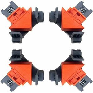 Niceone - Lot de 4 Pinces à Angle Droit pour Travail du Bois, Menuiserie 90 Degrés Clip de Serrage à Angle Droit Fixation Rapide du Cadre de Photo Niceone - Lot de 4 Pinces à Angle Droit pour Travail du Bois, Menuiserie 90 Degrés Clip de Serrage à Angle Droit Fixation Rapide du Cadre de Photo