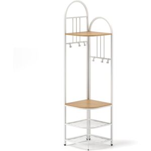 Costway - 4-Tier Coat Rack 180cm Tall Entryway Shoes Shelf Organizer-Natural Costway - 4-Tier Coat Rack 180cm Tall Entryway Shoes Shelf Organizer-Natural