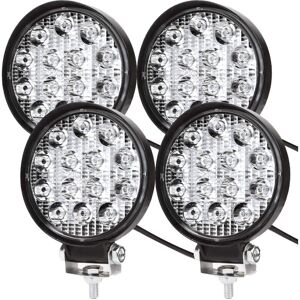 TINOR 4 x 42W led Work Light, Round Spotlight 12V 24V Long Range led Headlights IP67 Spot Flood Reversing Light for Car Truck Tractor suv Boat(4 pcs) TINOR 4 x 42W led Work Light, Round Spotlight 12V 24V Long Range led Headlights IP67 Spot Flood Reversing Light for Car Truck Tractor suv Boat(4 pcs)