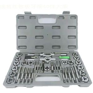 TLILY 40 in 1 Tap and Die Set M3-M12 Male Thread Screw Threading Tool Kit TLILY 40 in 1 Tap and Die Set M3-M12 Male Thread Screw Threading Tool Kit