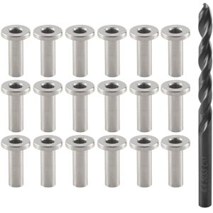 Tlily - 40 Pack T316 Protector Sleeves For 1/8 inch Wire with 1Pc Drill Bit Tlily - 40 Pack T316 Protector Sleeves For 1/8 inch Wire with 1Pc Drill Bit