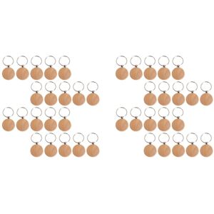 TLILY 40 Pieces Blank Wooden Keychains Personalized Round Engraving Key DIY Key Tags Can Engrave Gifts TLILY 40 Pieces Blank Wooden Keychains Personalized Round Engraving Key DIY Key Tags Can Engrave Gifts
