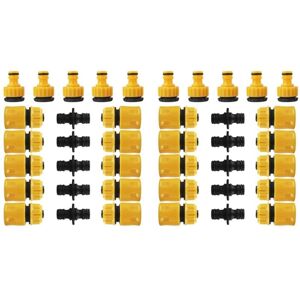 Tlily - 40 Pieces Garden Hose Connector Set, Double End Quick Extender Connectors Tlily - 40 Pieces Garden Hose Connector Set, Double End Quick Extender Connectors