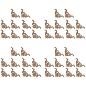 Tlily - 40 Pieces Wood Carving Decal Carved Moldings Corner Applique Home Door Decor On for Cabinet Windows Tlily - 40 Pieces Wood Carving Decal Carved Moldings Corner Applique Home Door Decor On for Cabinet Windows