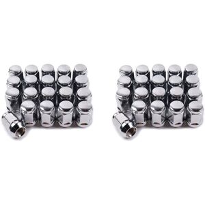 Tlily - 40 Wheel Nuts 14 x 1.5 - 19mm Nut 3.3cm High Hex Chrome 3/4 Inch, for 1500 1999-2021 Tlily - 40 Wheel Nuts 14 x 1.5 - 19mm Nut 3.3cm High Hex Chrome 3/4 Inch, for 1500 1999-2021